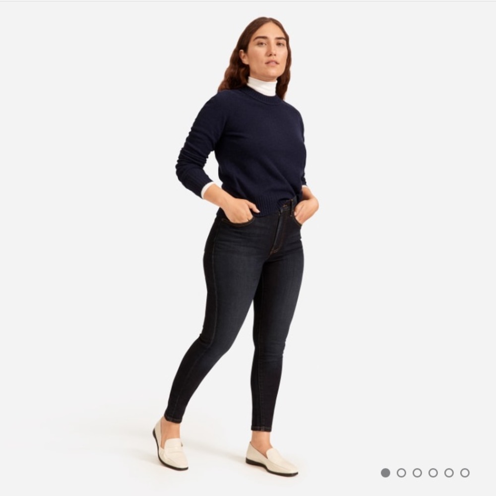 Everlane | high waisted skinny jean dark wash TALL